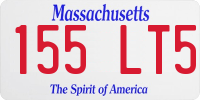 MA license plate 155LT5