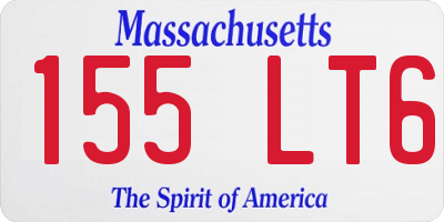 MA license plate 155LT6