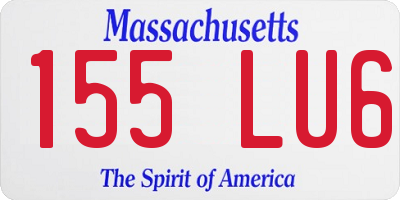 MA license plate 155LU6