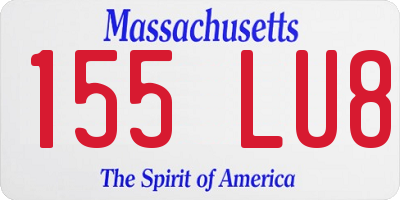 MA license plate 155LU8