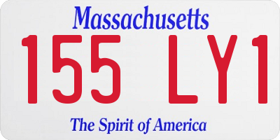 MA license plate 155LY1