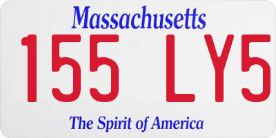 MA license plate 155LY5