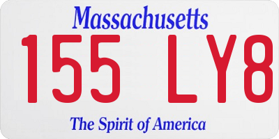 MA license plate 155LY8
