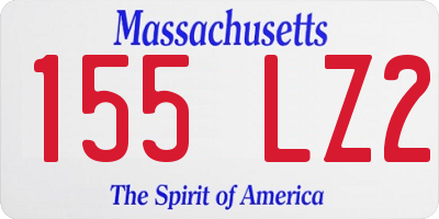 MA license plate 155LZ2