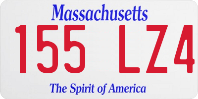 MA license plate 155LZ4