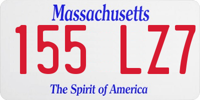 MA license plate 155LZ7