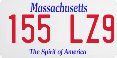 MA license plate 155LZ9