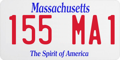 MA license plate 155MA1