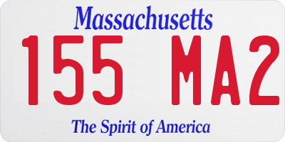 MA license plate 155MA2