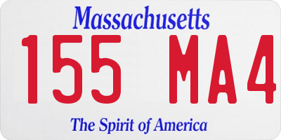 MA license plate 155MA4