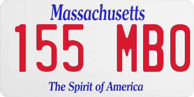MA license plate 155MB0