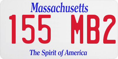 MA license plate 155MB2