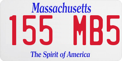 MA license plate 155MB5