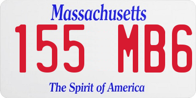 MA license plate 155MB6