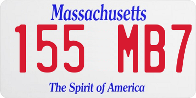 MA license plate 155MB7