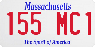 MA license plate 155MC1