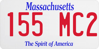 MA license plate 155MC2