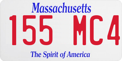MA license plate 155MC4