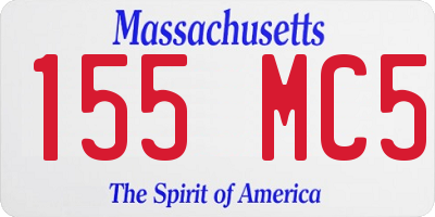 MA license plate 155MC5