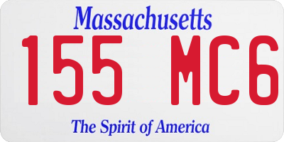 MA license plate 155MC6