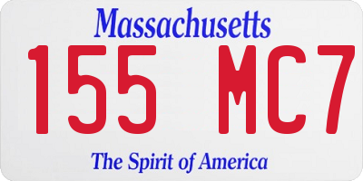 MA license plate 155MC7