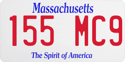 MA license plate 155MC9