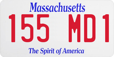 MA license plate 155MD1