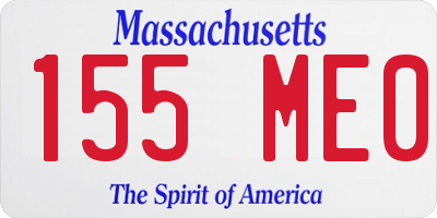MA license plate 155ME0