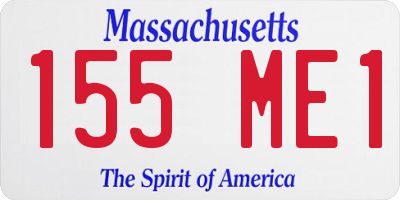 MA license plate 155ME1