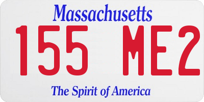 MA license plate 155ME2