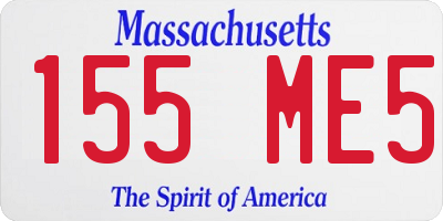 MA license plate 155ME5