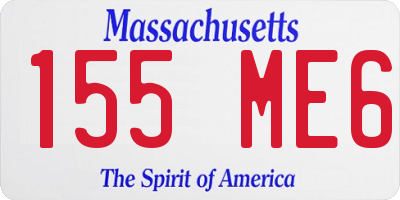 MA license plate 155ME6