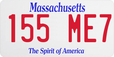 MA license plate 155ME7