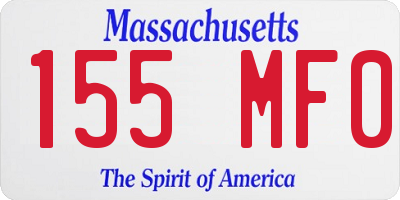 MA license plate 155MF0