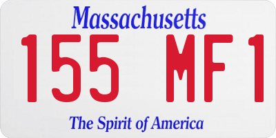 MA license plate 155MF1