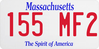 MA license plate 155MF2