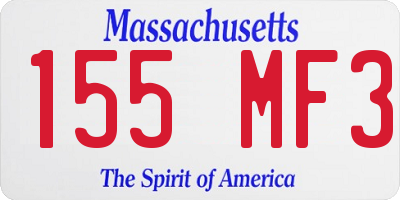 MA license plate 155MF3