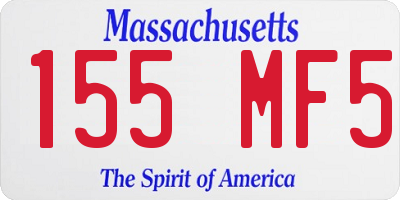 MA license plate 155MF5