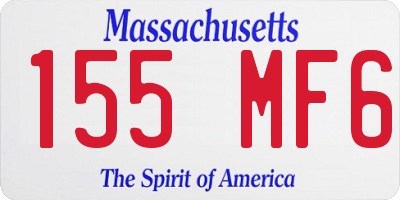 MA license plate 155MF6