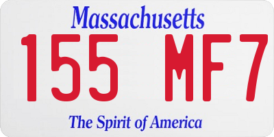 MA license plate 155MF7