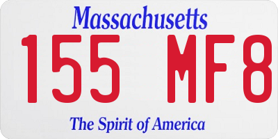 MA license plate 155MF8