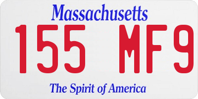 MA license plate 155MF9
