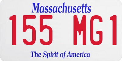 MA license plate 155MG1