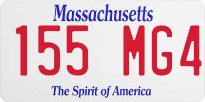 MA license plate 155MG4