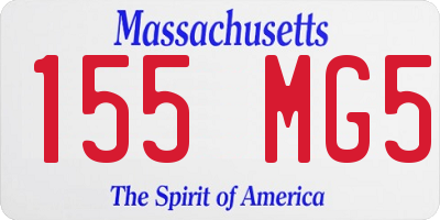 MA license plate 155MG5