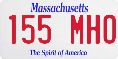 MA license plate 155MH0