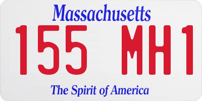 MA license plate 155MH1