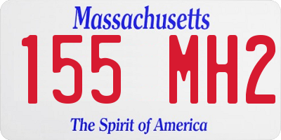 MA license plate 155MH2