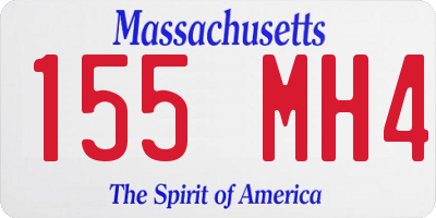 MA license plate 155MH4