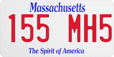 MA license plate 155MH5